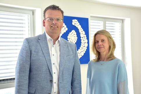 Thomas Resch und Sabine Lang, Geschäftsführer der Lebenshilfe Dillingen