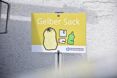 Mülltrennung gelber Sack