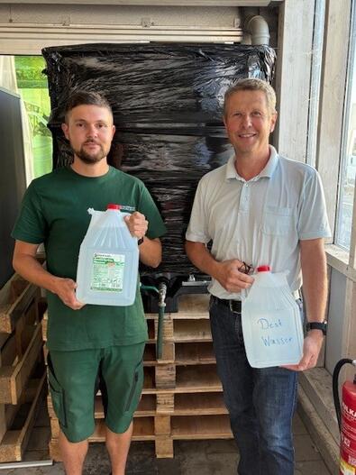 Destilliertes Wasser in unserer Gärtnerei