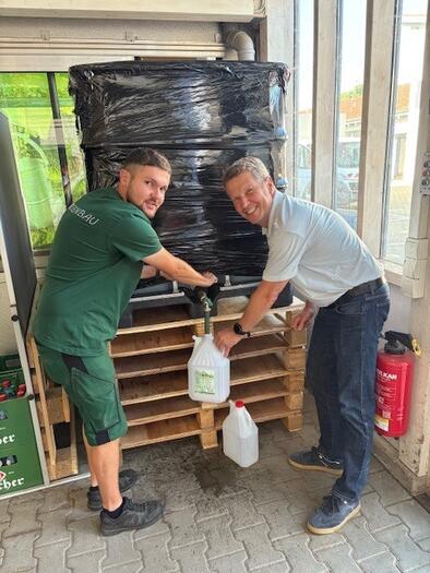 Destilliertes Wasser in unserer Gärtnerei