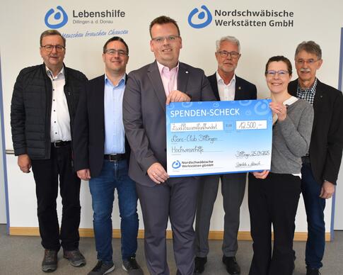 Spendenübergabe des Lions Club Dillingen an die Lebenshilfe Dillingen