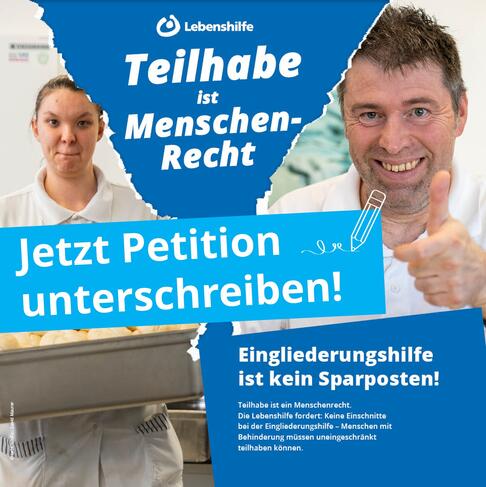Teilhabe ist Menschenrecht Jetzt Petition unterschreiben